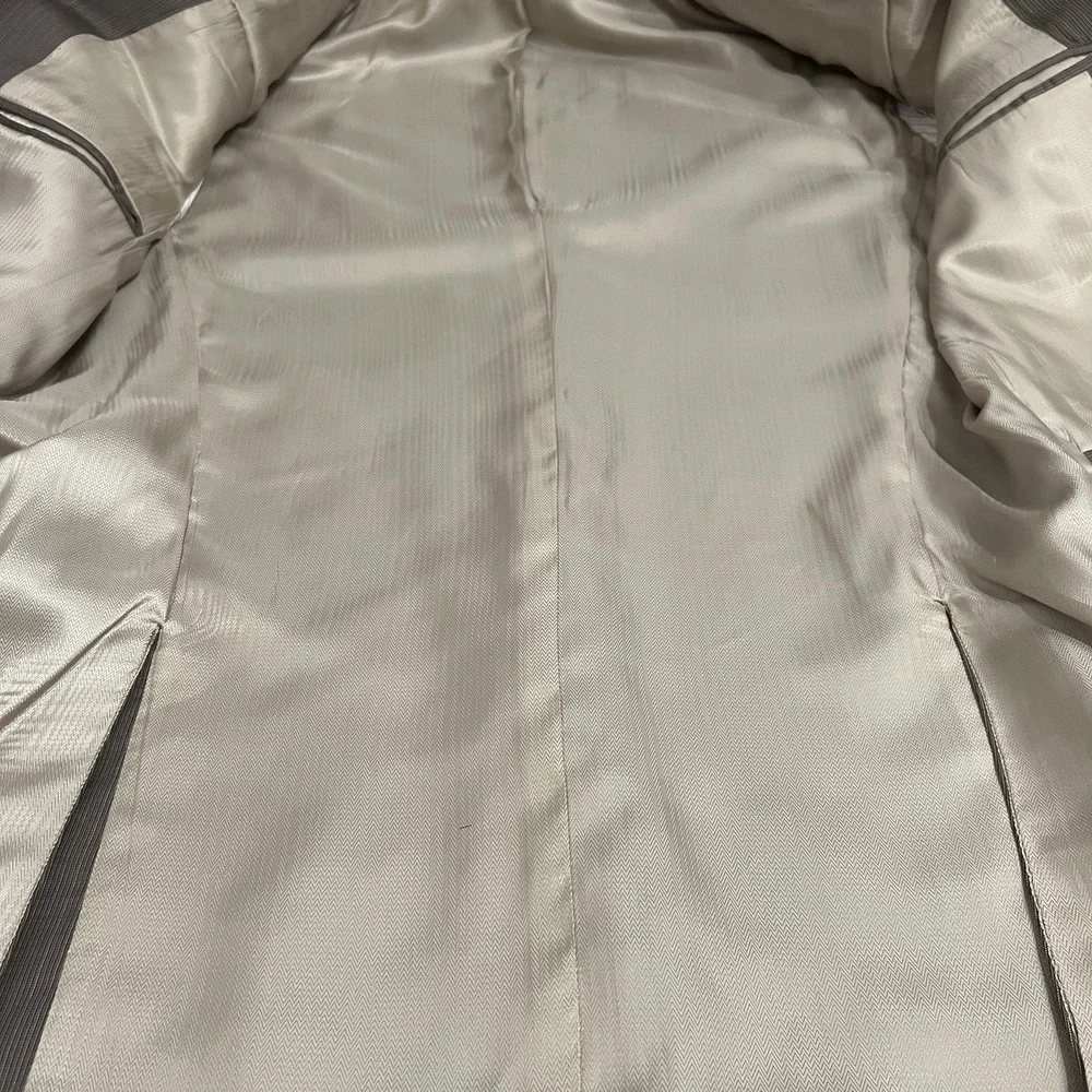 Murano Collezione Wool Blazer Sport Coat Jacket Lt Brown 2 Button Stripe 40L